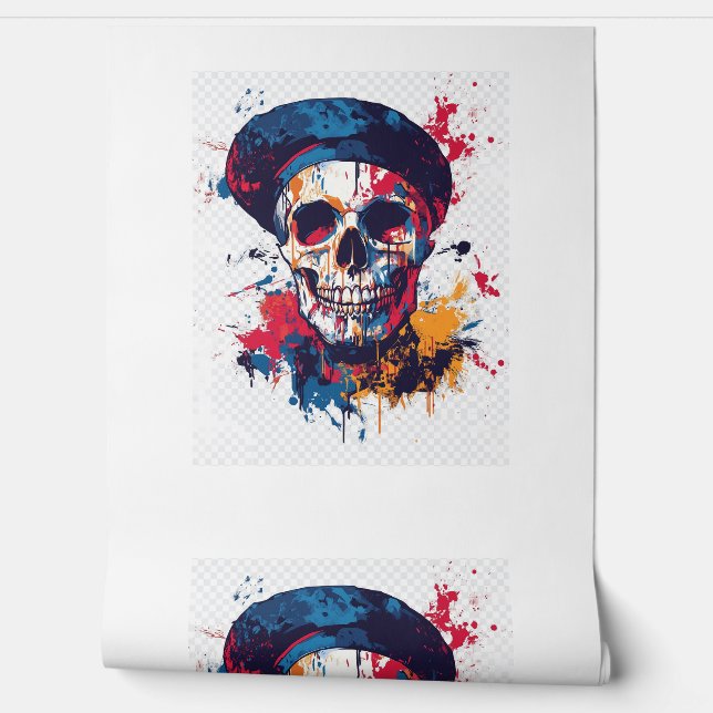 Creative Bones – Funny Artist Skull Wallpaper (Unrolling)