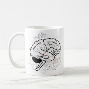 Creative Brain Artwork With Science Theme Coffee Mug