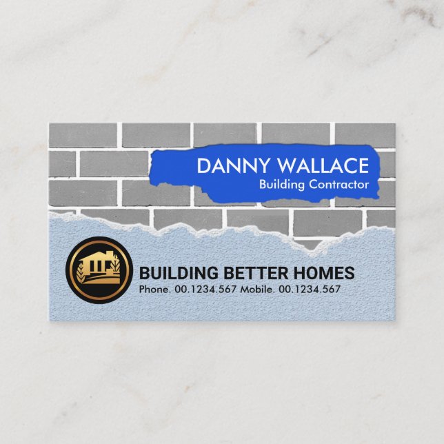 Creative Brick Masonry Works Construction Handyman Business Card (Front)