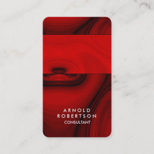 Creative Brown Red Abstract Modern Elegant Business Card