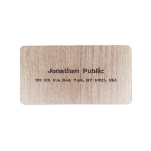 Creative Brown Wood Board Look Distressed Text Label
