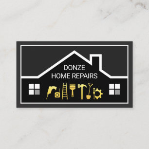 Creative Building Frame Handyman Tools Business Card