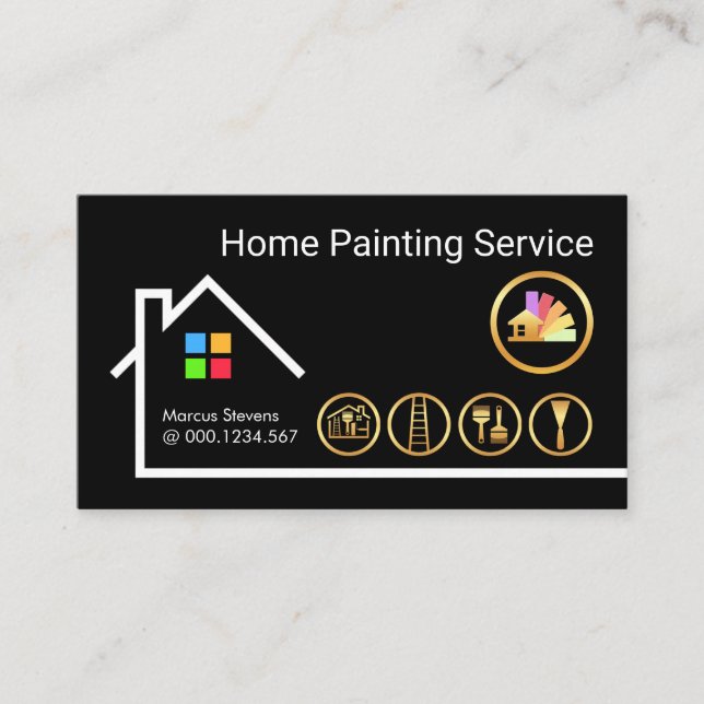 Creative Building Frame Painter Handyman Business Card (Front)