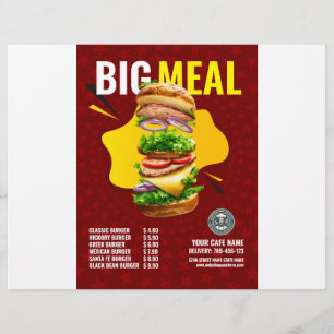 Creative Burger Menu Display Flyer