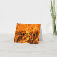 Creative Burning Fire Typography Thank You
