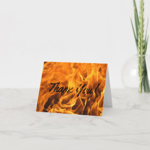 Creative Burning Fire Typography Thank You