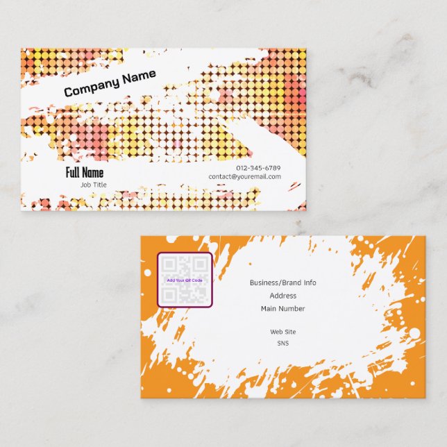Creative Business Card with QR - Retro Vibes (A) (Front/Back)