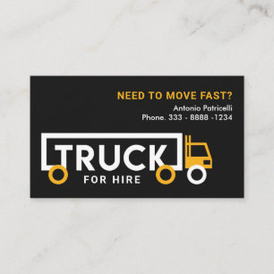 Creative Cargo TRUCK For Hire Business Card