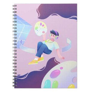 Creative Cartoon Notebook - Pastel Colours
