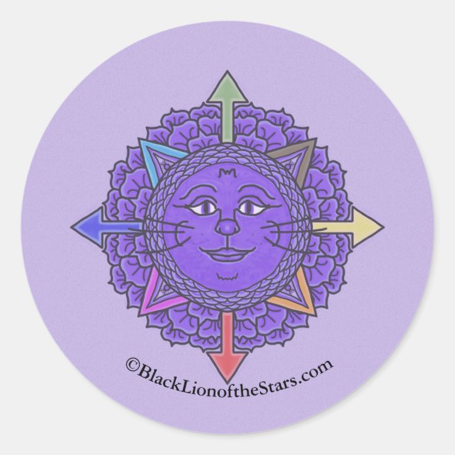 Creative Cat Mandala Sticker (Front)
