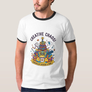 Creative Chaos" Funny Cat for Artists & Students T-Shirt