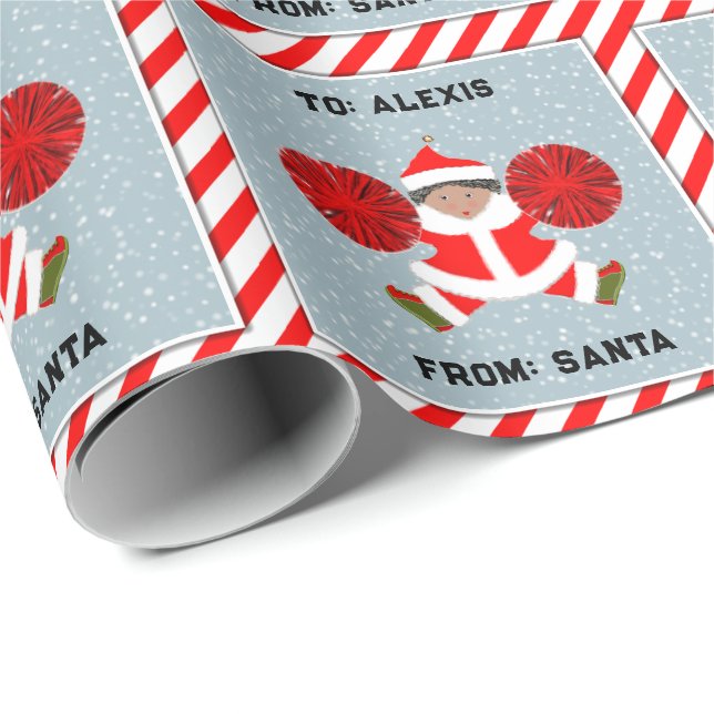 Creative Cheerleader Christmas Gift Wrapping Paper (Roll Corner)