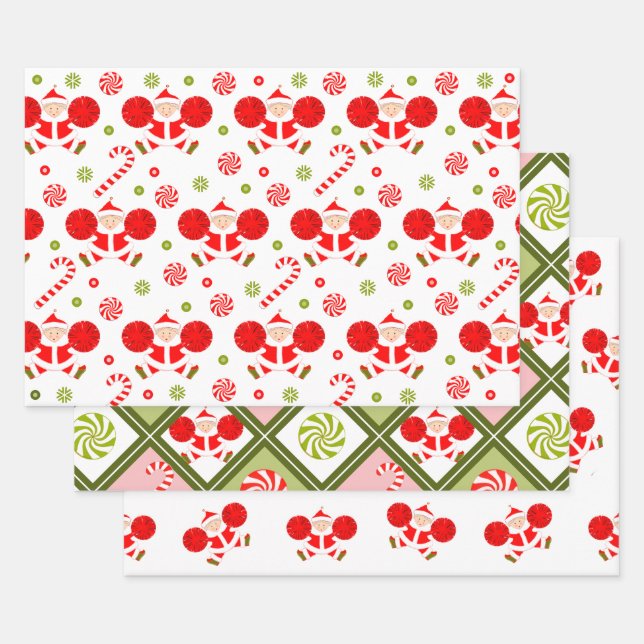 Creative Cheerleader Holiday Wrapping Paper Sheet (Set)