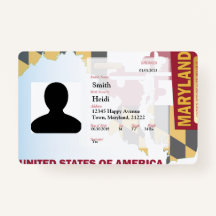 CREATIVE Child ID- Maryland Flag -RED