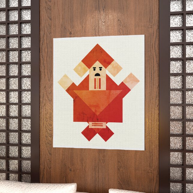 Creative Chinese Traditional Art Canvas Print (art print between two glass panels in a classy house)