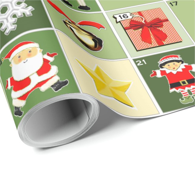 Creative Christmas Countdown Wrapping Paper (Roll Corner)
