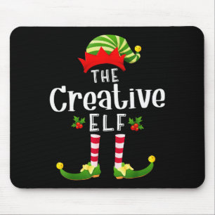 Creative Christmas Elf Matching Pajama X-mas Party Mouse Mat