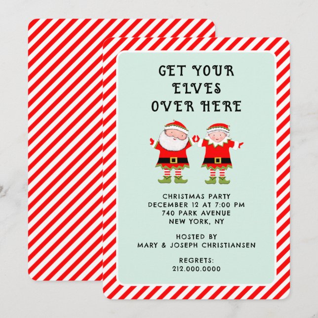 Creative Christmas Holiday Party Invitation (Front/Back)
