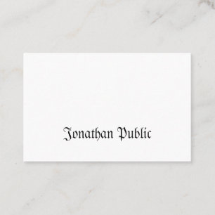 Creative Classic Nostalgic Look Professional Plain Business Card
