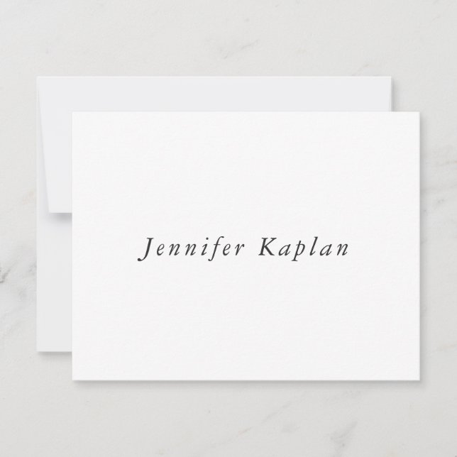 Creative Classical White Minimalist Professional Card (Front)