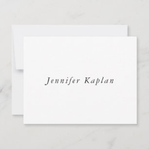 Creative Classical White Minimalist Professional Card
