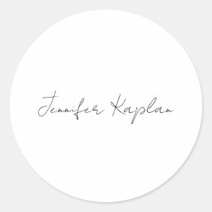 Creative Classical White Minimalist Professional Classic Round Sticker