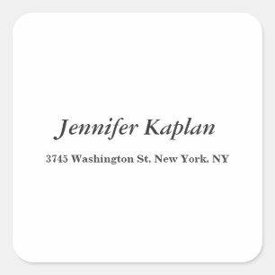 Creative Classical White Minimalist Professional Square Sticker