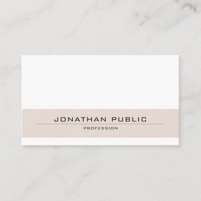 Creative Clean Modern Elegant Colour Design Trendy Business Card (Front)