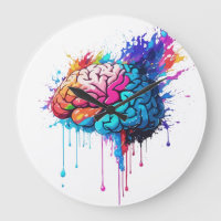 Creative Colourful Brain Splash Artwork