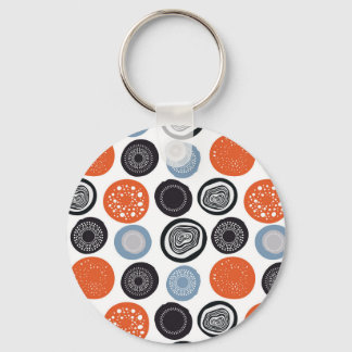 Creative, colourful geometric circle pattern. key ring