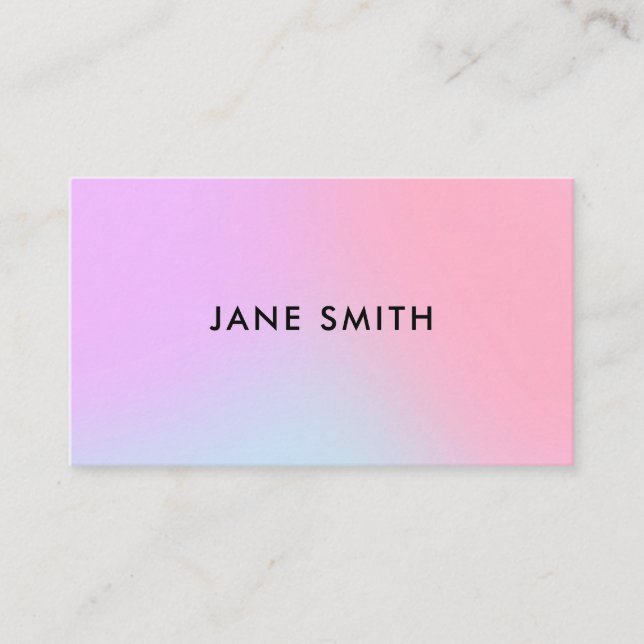 Creative Colourful Ombre Modern Business Card (Front)