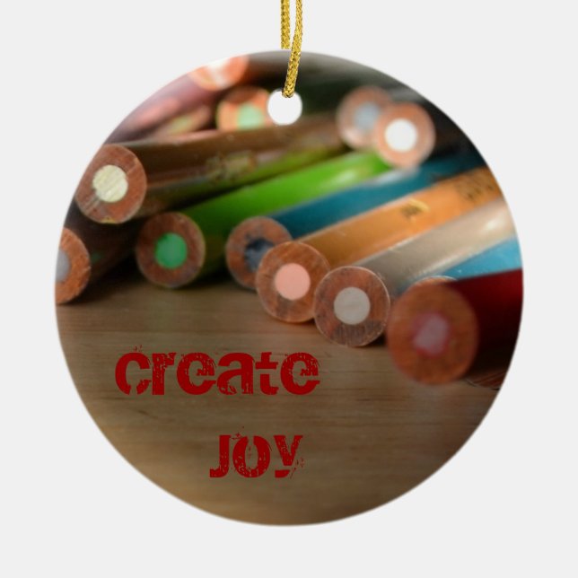 Creative Colours Create Joy Ornament (Front)