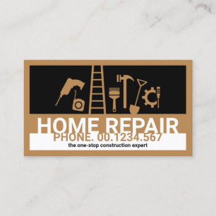 Creative Construction Tools Frame Business Card