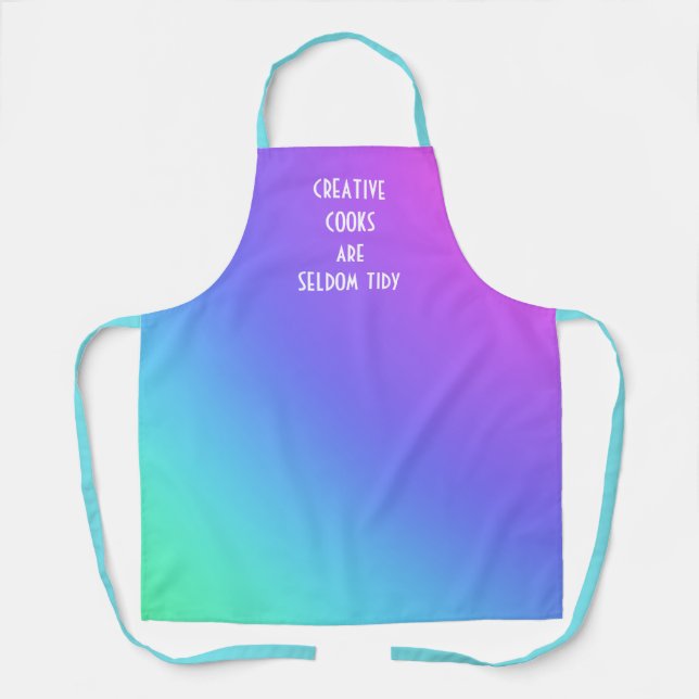 Creative Cooks are Seldom Tidy Colourful Apron (Front)