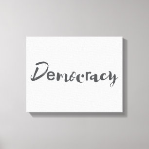 Creative, cool, modern, playful design Democracy Canvas Print