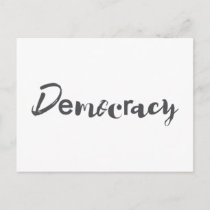 Creative, cool, modern, playful design Democracy Postcard