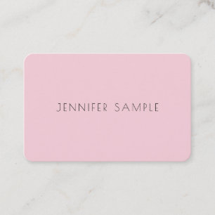 Creative Cute Design Pink Professional Plain Luxe Business Card