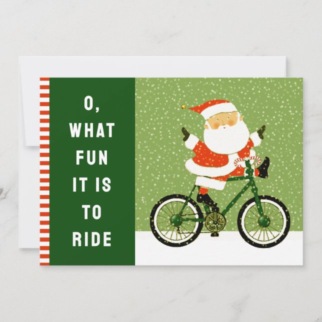 Creative Cycling Holiday Biking Christmas Cards (Front)