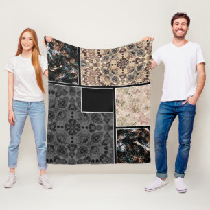 Creative design photos text ornamental snake skin fleece blanket