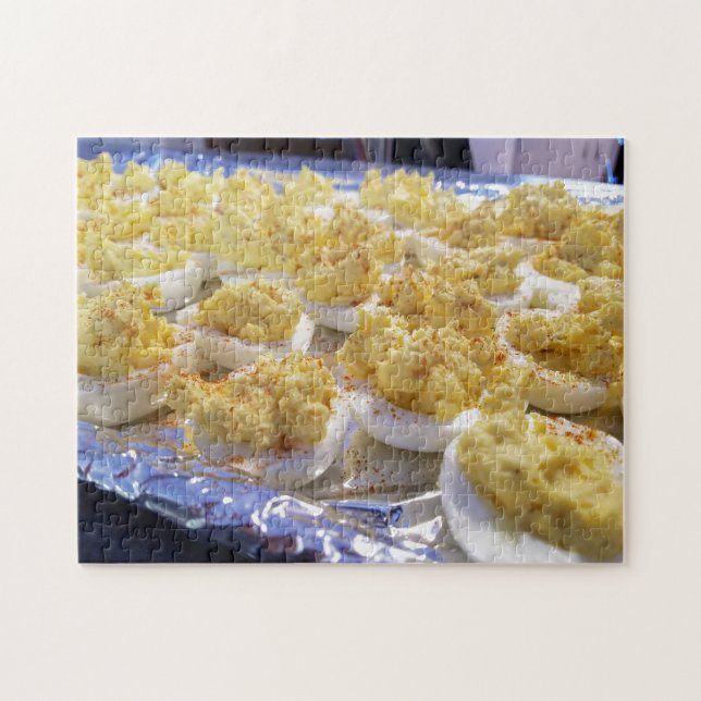 Creative deviled eggs photo jigsaw puzzle (Horizontal)