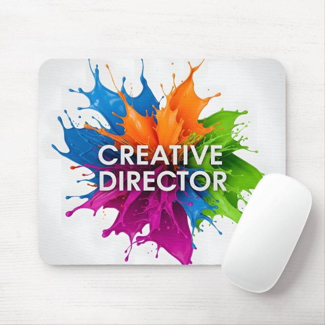 Creative Director Colourful Paint Splash Mouse Mat (With Mouse)