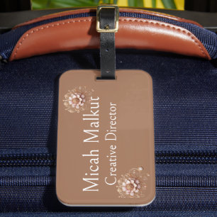 Creative Director Label, Brooch Aesthetic, Modern Luggage Tag