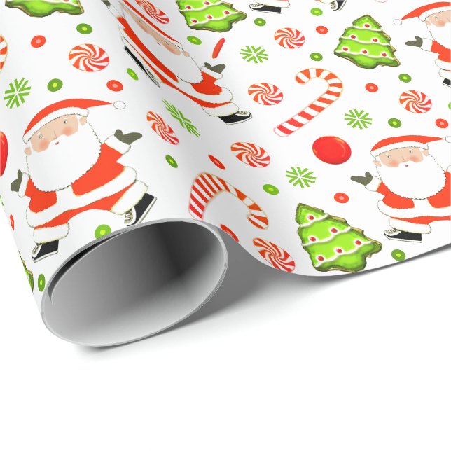 Creative Disc Golf Holiday Gift Wrapping Paper (Roll Corner)