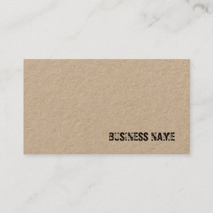 Creative Distressed Text Real Kraft Paper Template Business Card