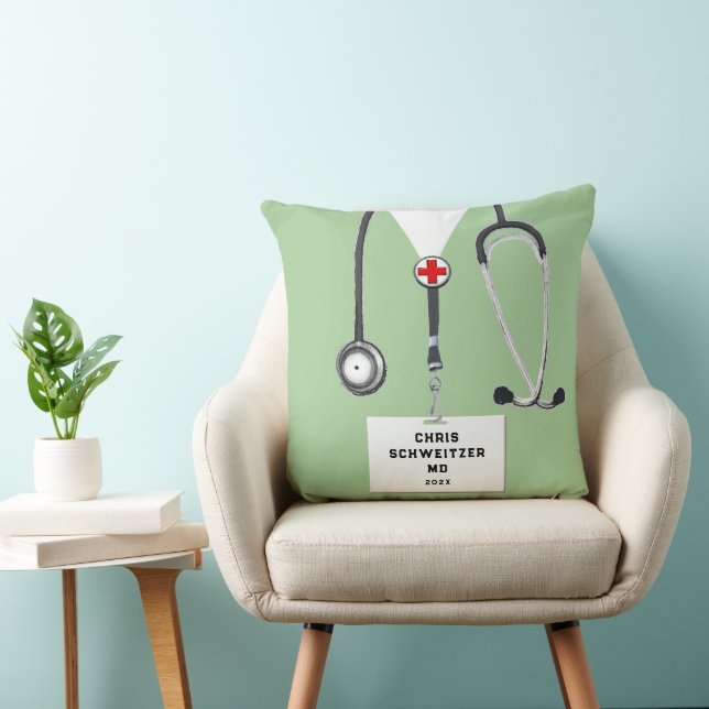 Creative Doctor Throw Pillow (Chair)