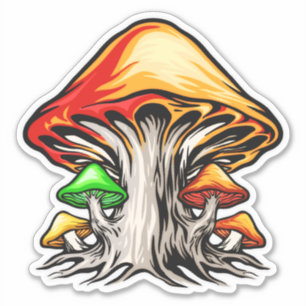 Creative Earthy Psychedelic Mushroom Art