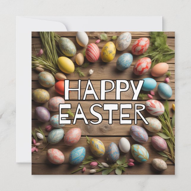 Creative Easter Egg Collage Card (Front)