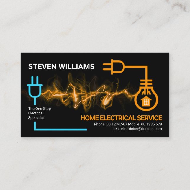 Creative Electric Lightning Circuit Board Business Card (Front)