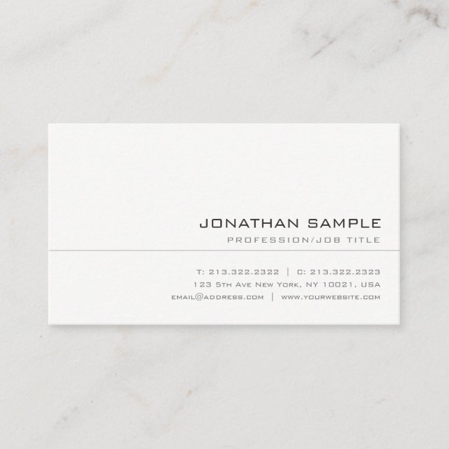 Creative Elegant Colours Trendy Sleek Professional Business Card (Front)