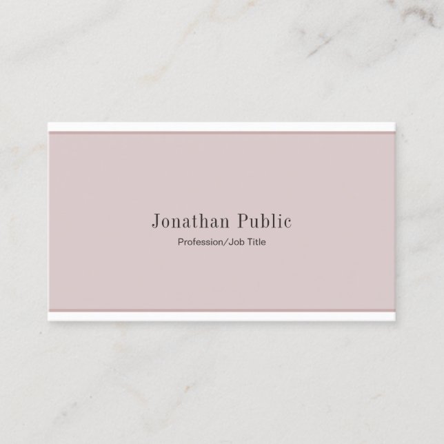 Creative Elegant Minimalist Modern Professional Business Card (Front)